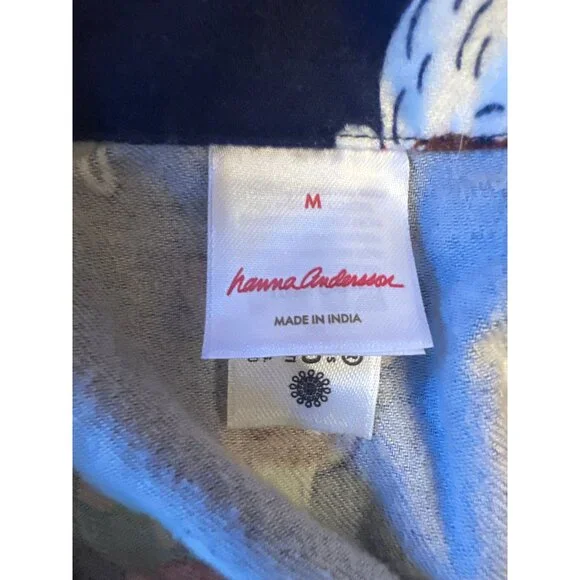 Hanna Andersson Holiday Christmas Print Cotton Adult Pajama Set M - Picture 2 of 5